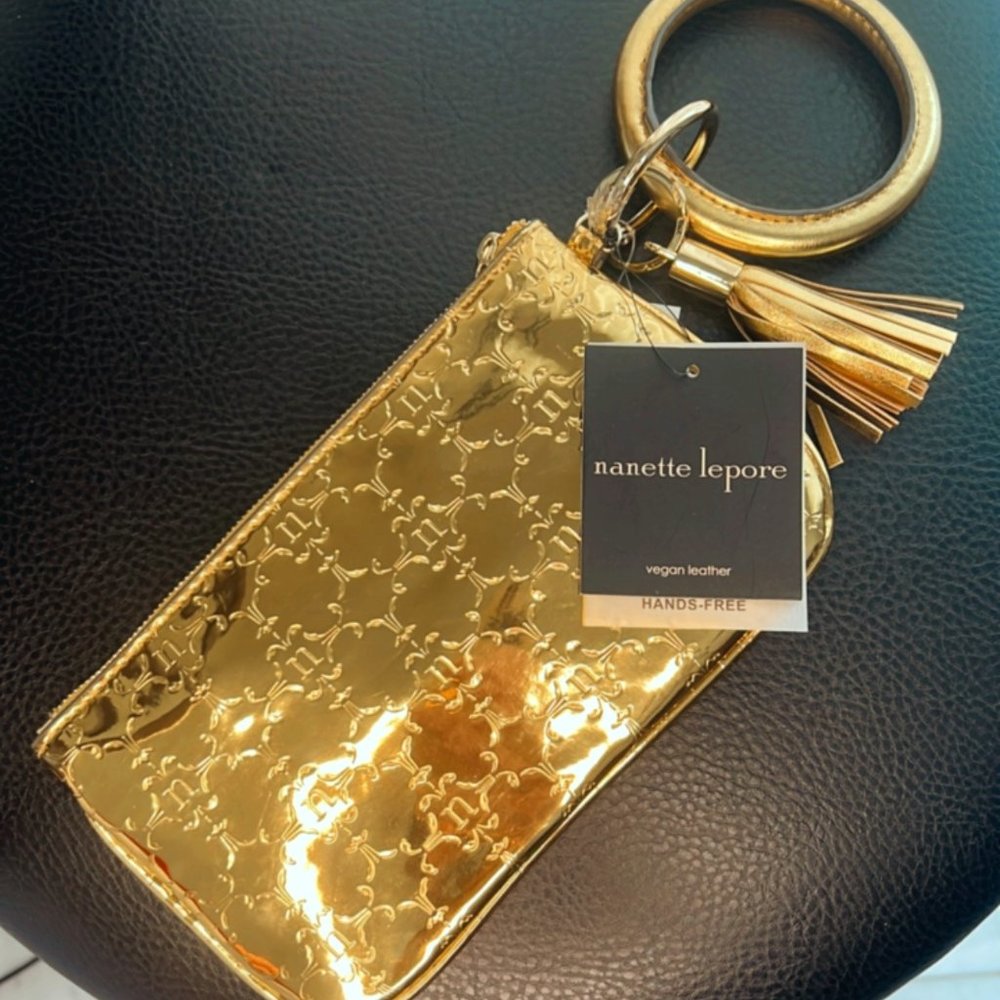 Nanette Lenore Bracelet TZ Wristlet/Organizer, Gold Embossed.